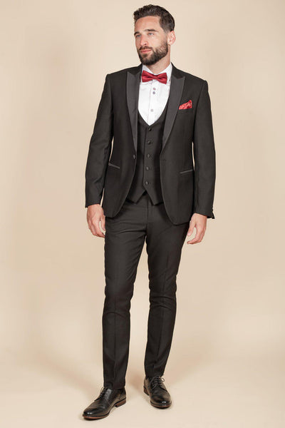 Mens black suits from Marc Darcy