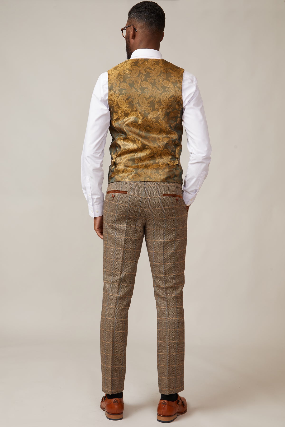 KELVIN - Tan Single Breasted Waistcoat