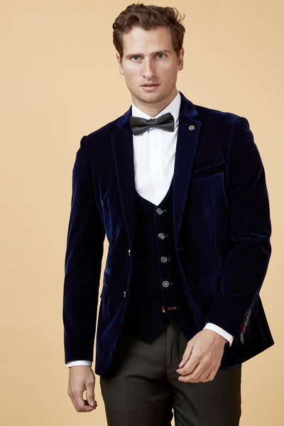 HUDSON - Navy Velvet Blazer