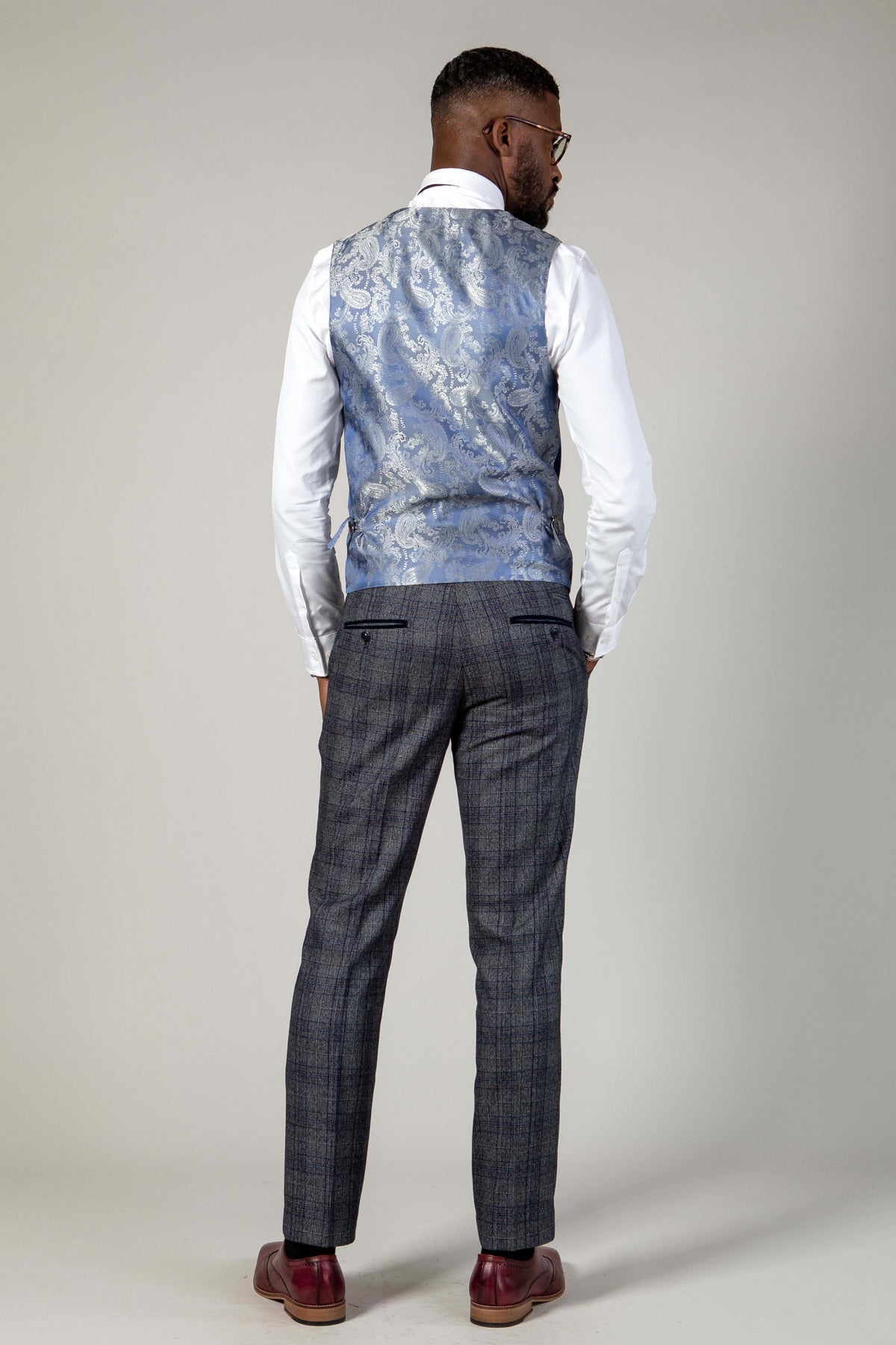 KELVIN - Navy Double-Breasted Waistcoat