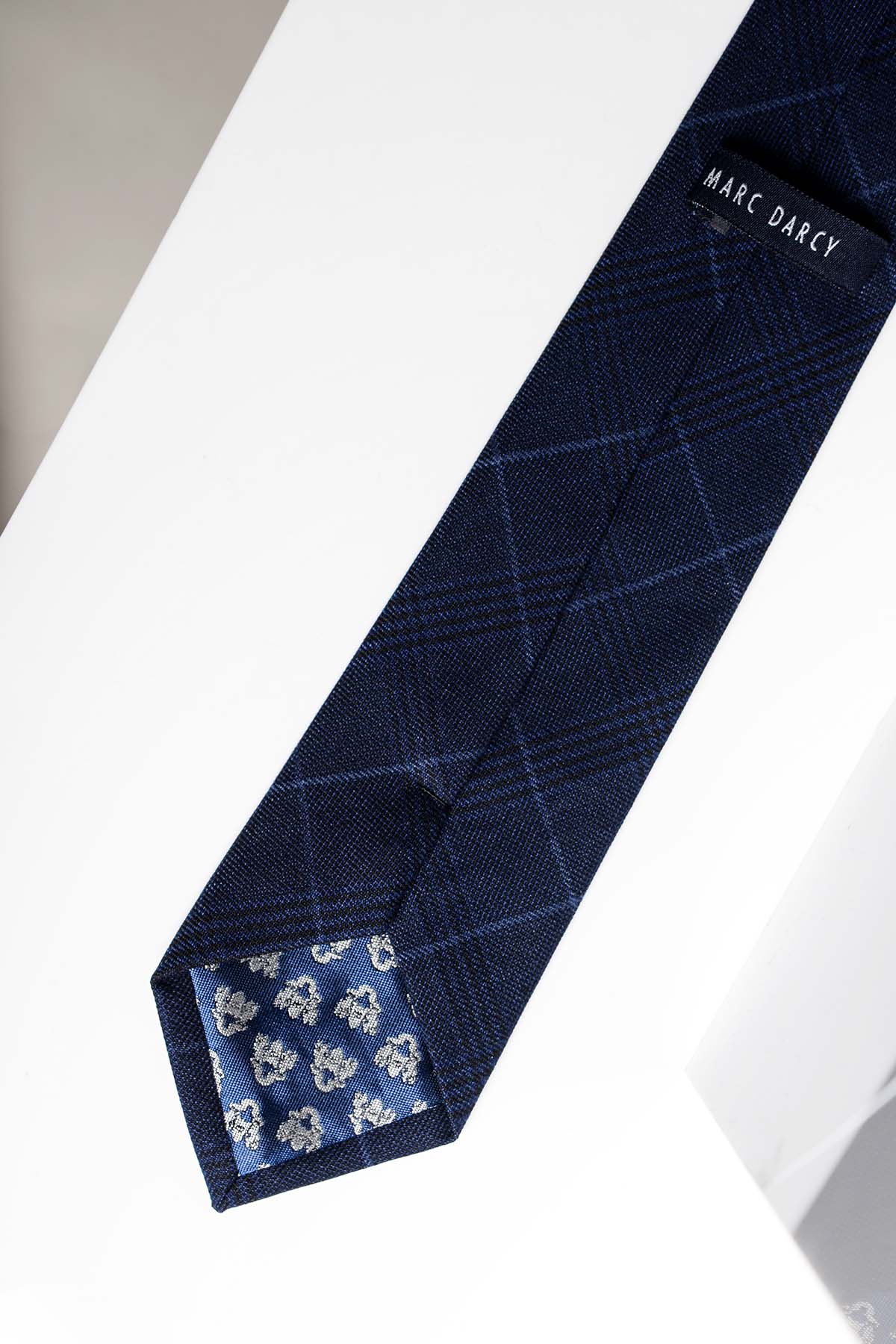 EDINSON - Navy Sky Check Tie