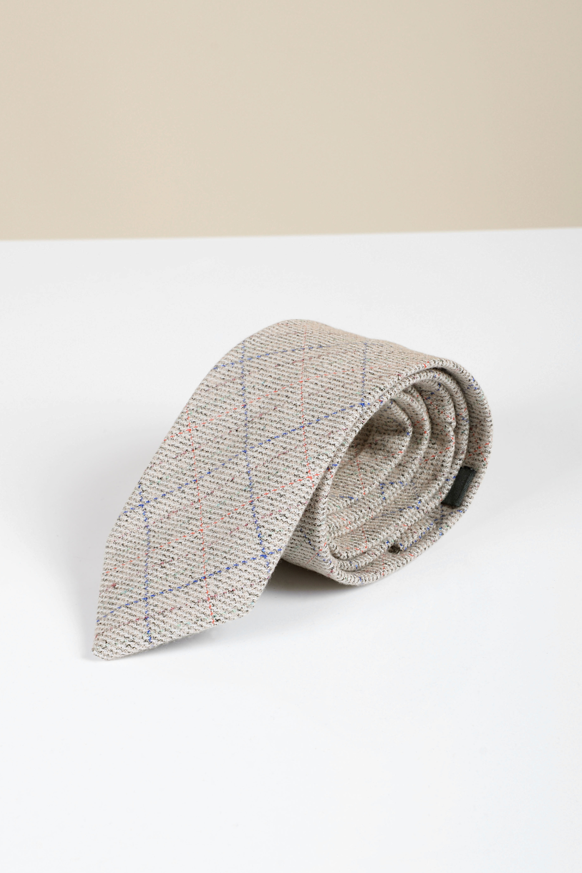 Harding - Cream Tweed Check Tie