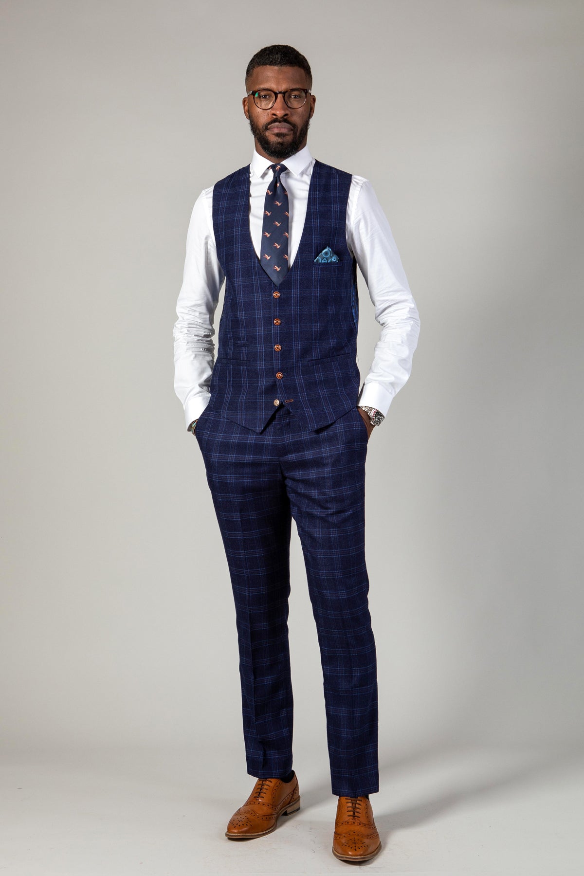Occasions  Blue Adjustable Mens Waistcoat  Suit Direct