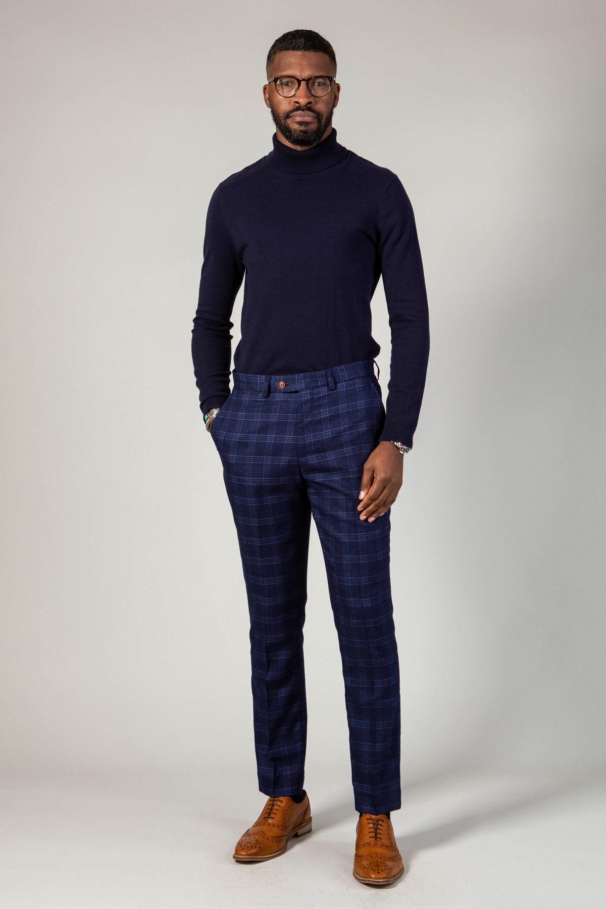 ASOS DESIGN tapered smart trousers in green check | ASOS