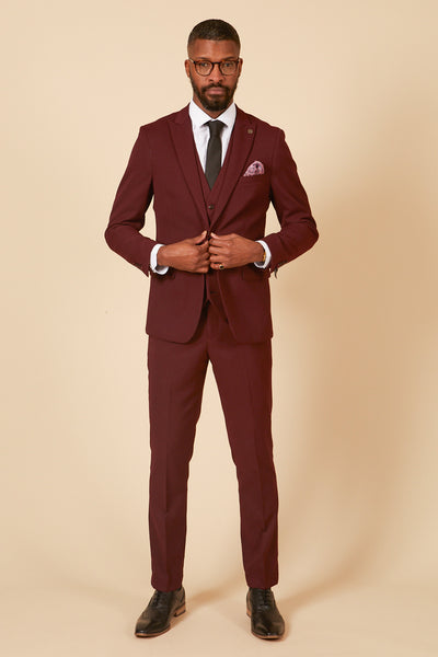 MAX - Wine Three Piece Suit-SUITS-marcdarcy-Marc Darcy