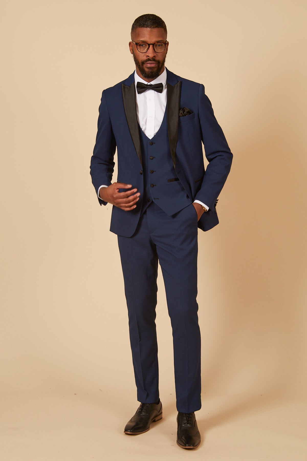 Navy tuxedo shop suit