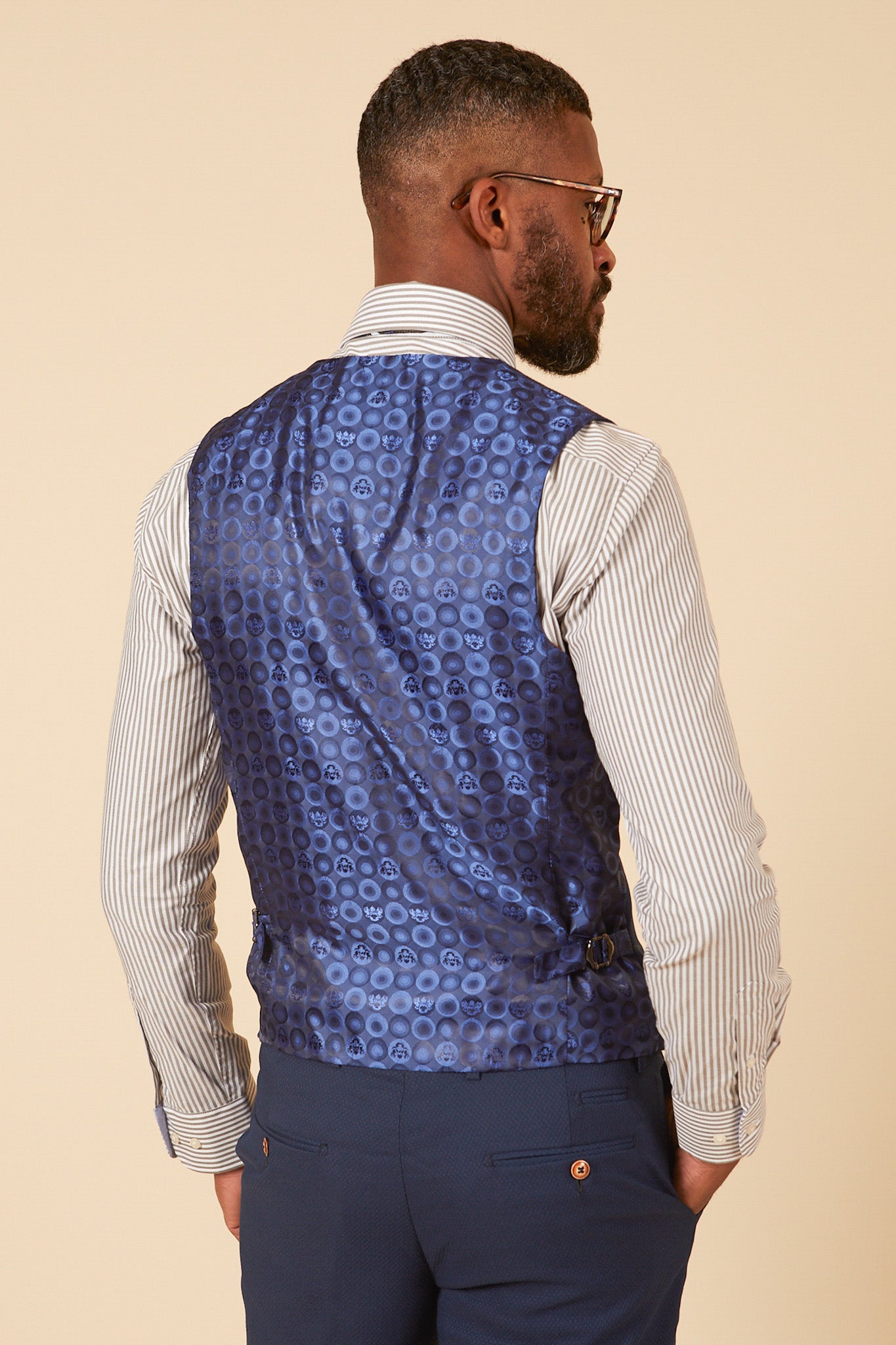 MAX - Royal Blue Single Breasted Waistcoat