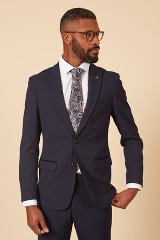 BROMLEY - Navy Check Blazer-BLAZERS-Marc Darcy-Marc Darcy