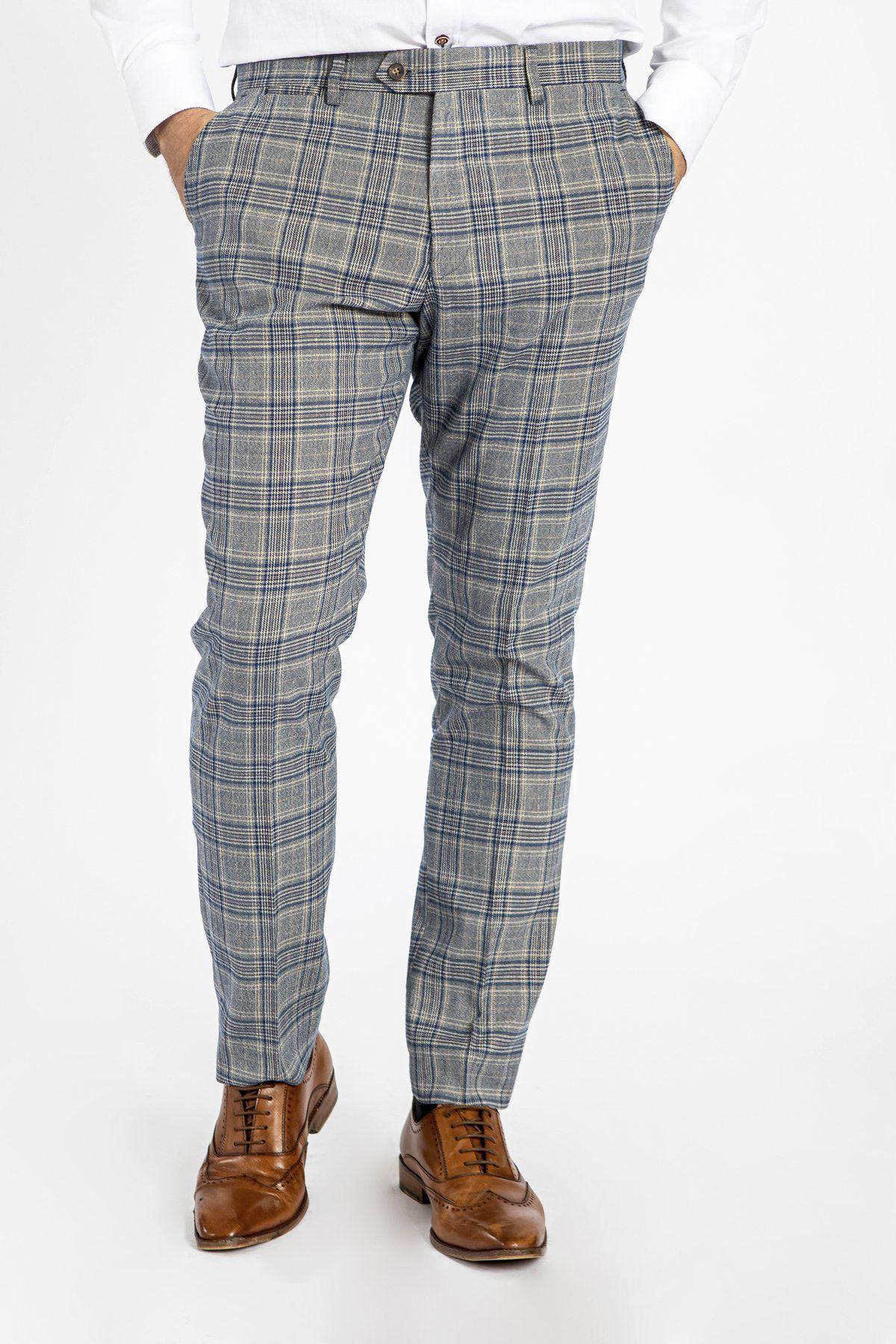 Ruby Lux Pant  Grey Blue Tweed