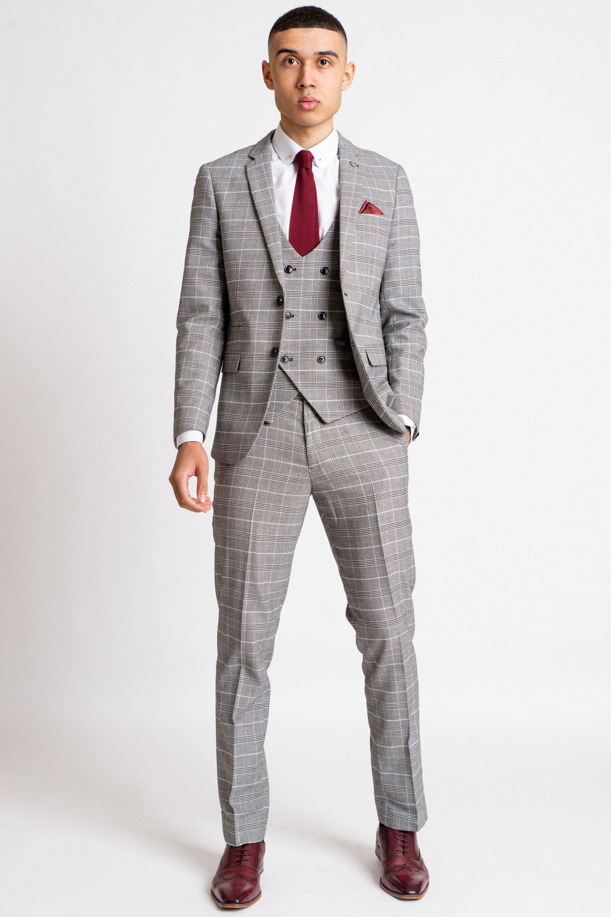 Olympic Swimmer James Guy in Ross Grey Check Suit – Marc Darcy