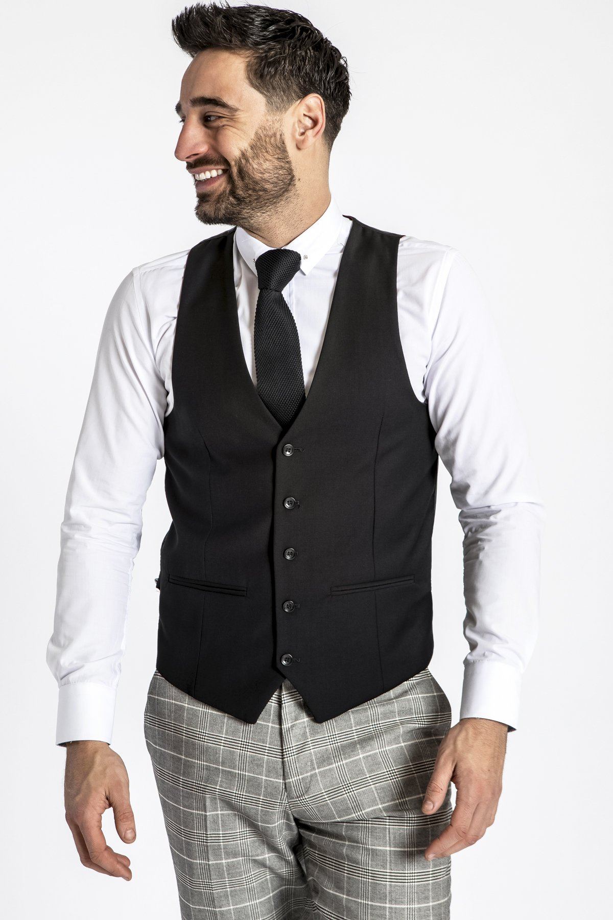 RAMBO - Black Formal Dress Waistcoat