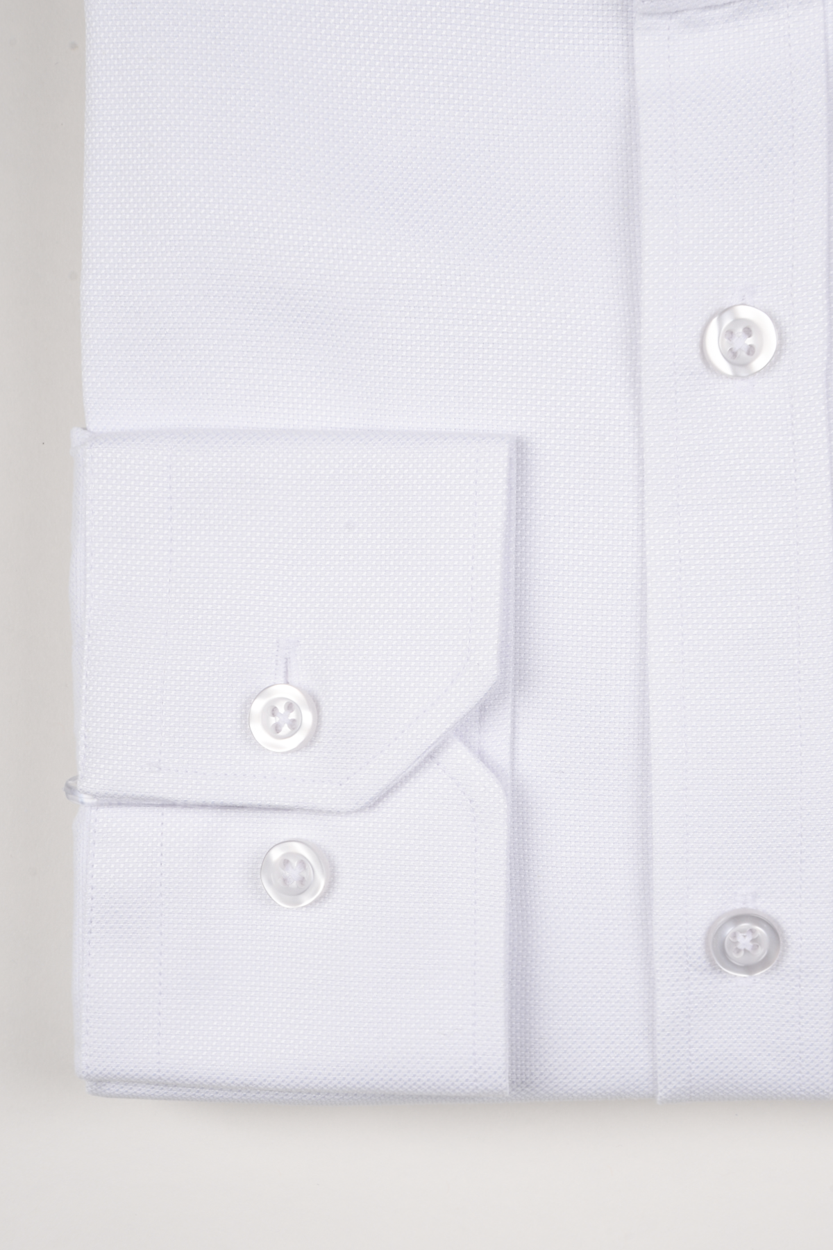 THOMAS - White Grandad Collar Shirt