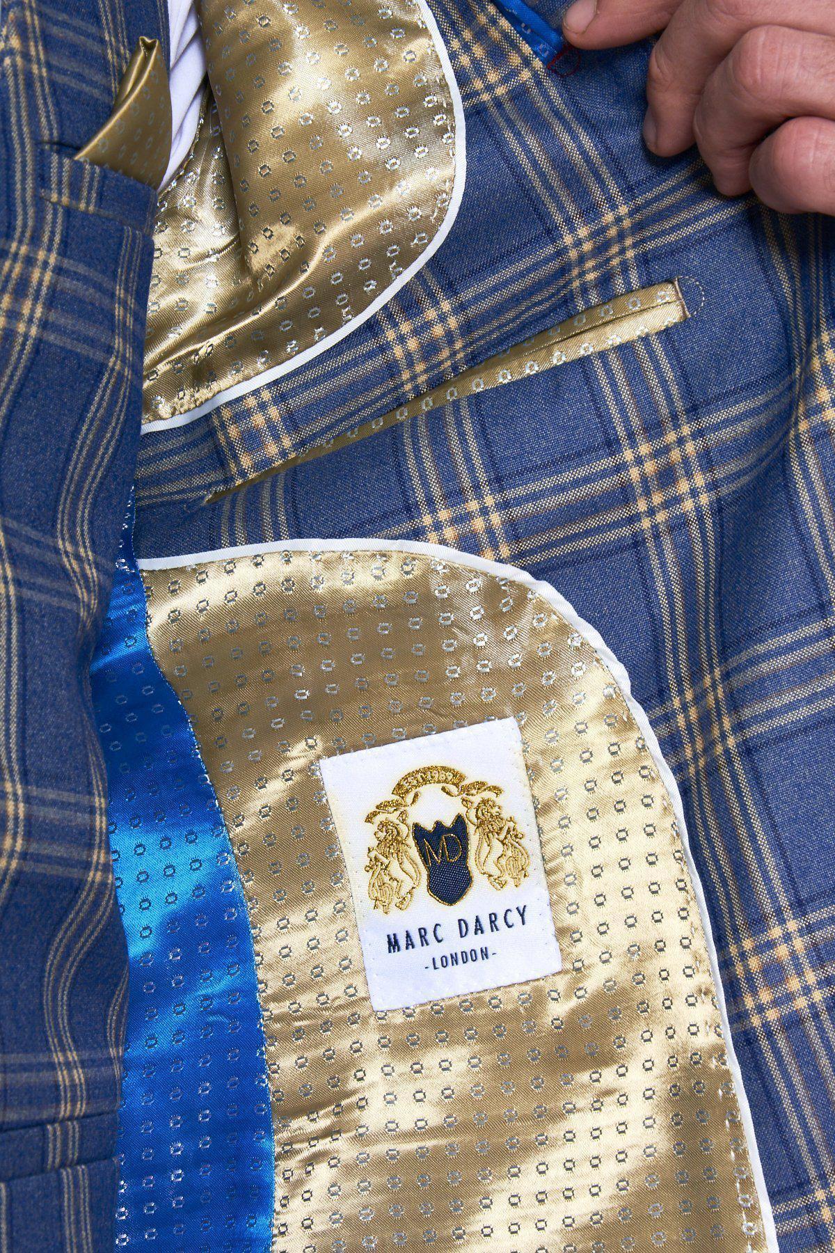 TONY - Blue Yellow Check Blazer