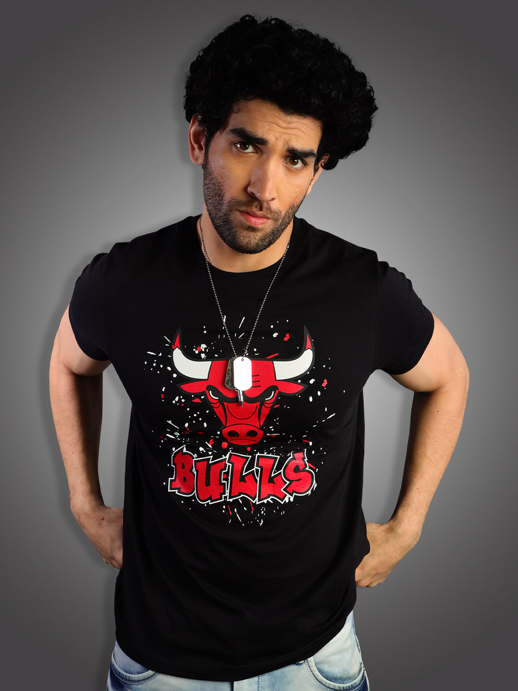 Official New Era NBA Team Logo Mesh Chicago Bulls Oversized T-Shirt C2_284