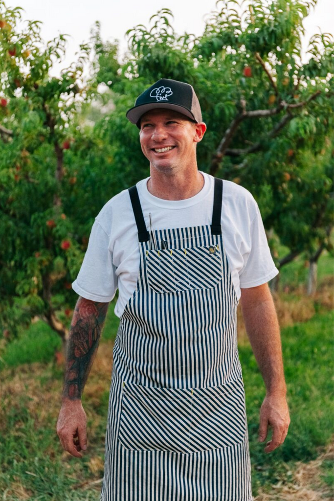 Chef Josh Niernberg at a wine dinner in Grand Junction with the Denver FIVE
