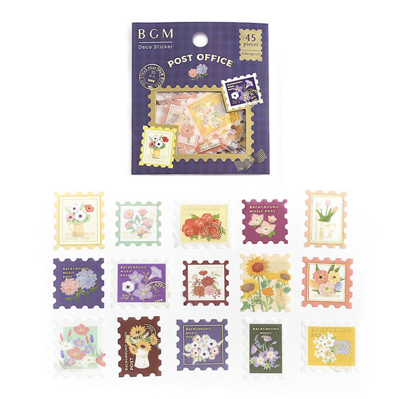 Post Office Flower Washi Flake Stickers Floral BGM Deco Stickers - Shop  cutetape Washi Tape USA