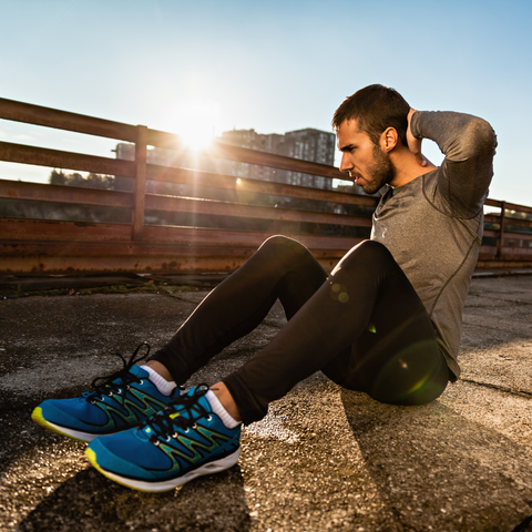 Guy doing sit-ups