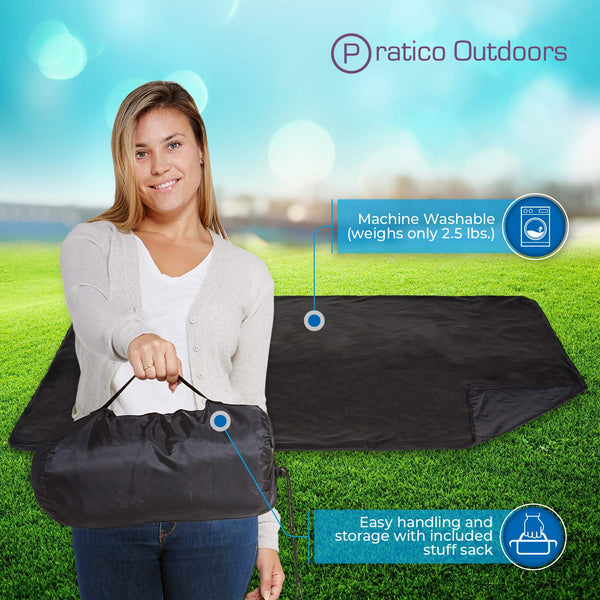 Pratico Outdoors Picnic Blanket and Stadium Blanket, Large 58 x 84 inc