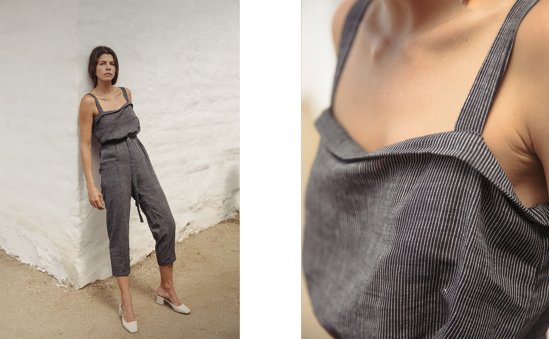 THE ALICANTE JUMPSUIT, Petite Stripe