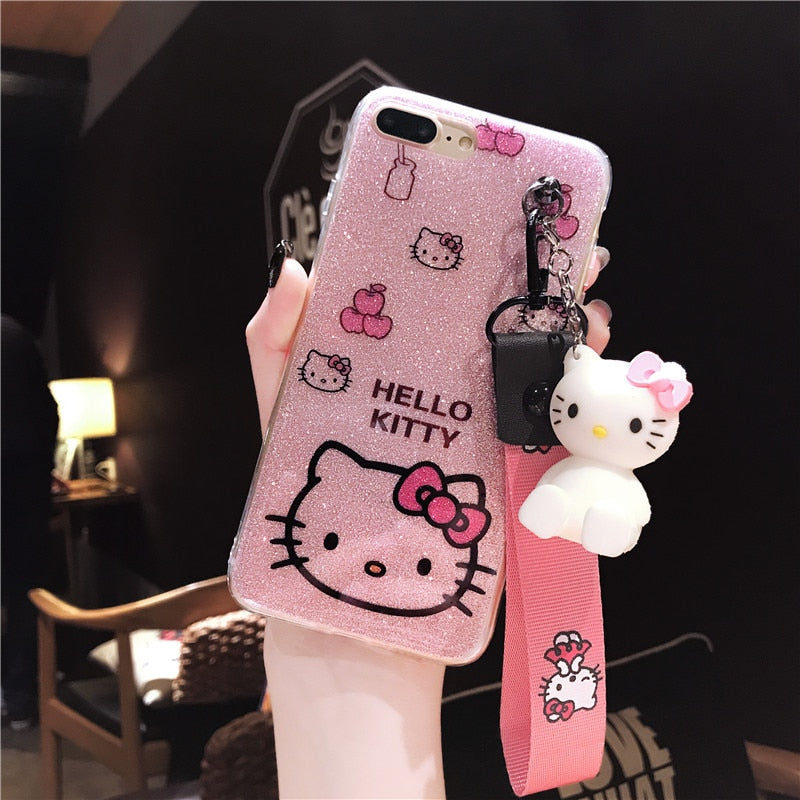 Kasonpai For Iphone Xs Max Xr Kitty Case Bling Hello Kitty Cover