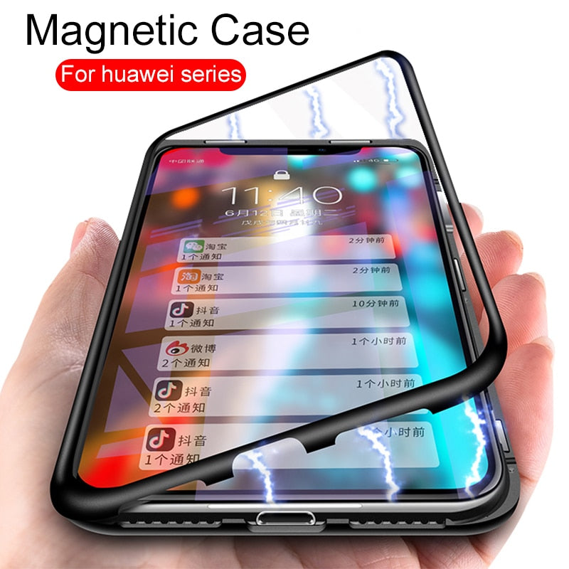Luxury Magnetic Adsorption Phone Case For Huawei P P10 Lite Plus Pro Nox Cases