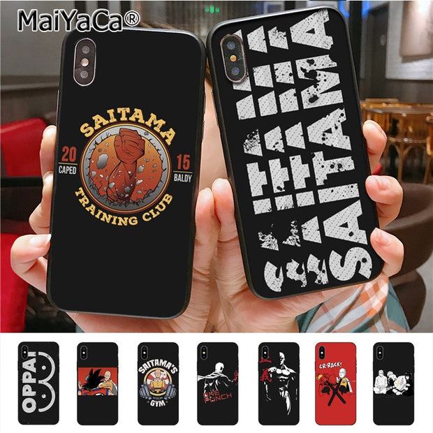 Maiyaca One Punch Man Saitama Classic Geometric Print Phone Case For Iphone X Xs Xr Xs Max 7plus 6 6s 7 8 8plus 5 5s 5c Case