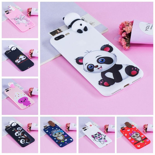 coque iphone 7 plus panda 3d