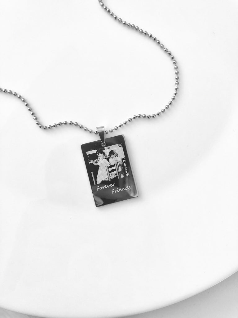 Photo Necklace Personalised Necklace Best Friend Gift Picture Necklace Engraved Necklace Gifts for Her Birthday Gift Ideas Photo Jewelry
