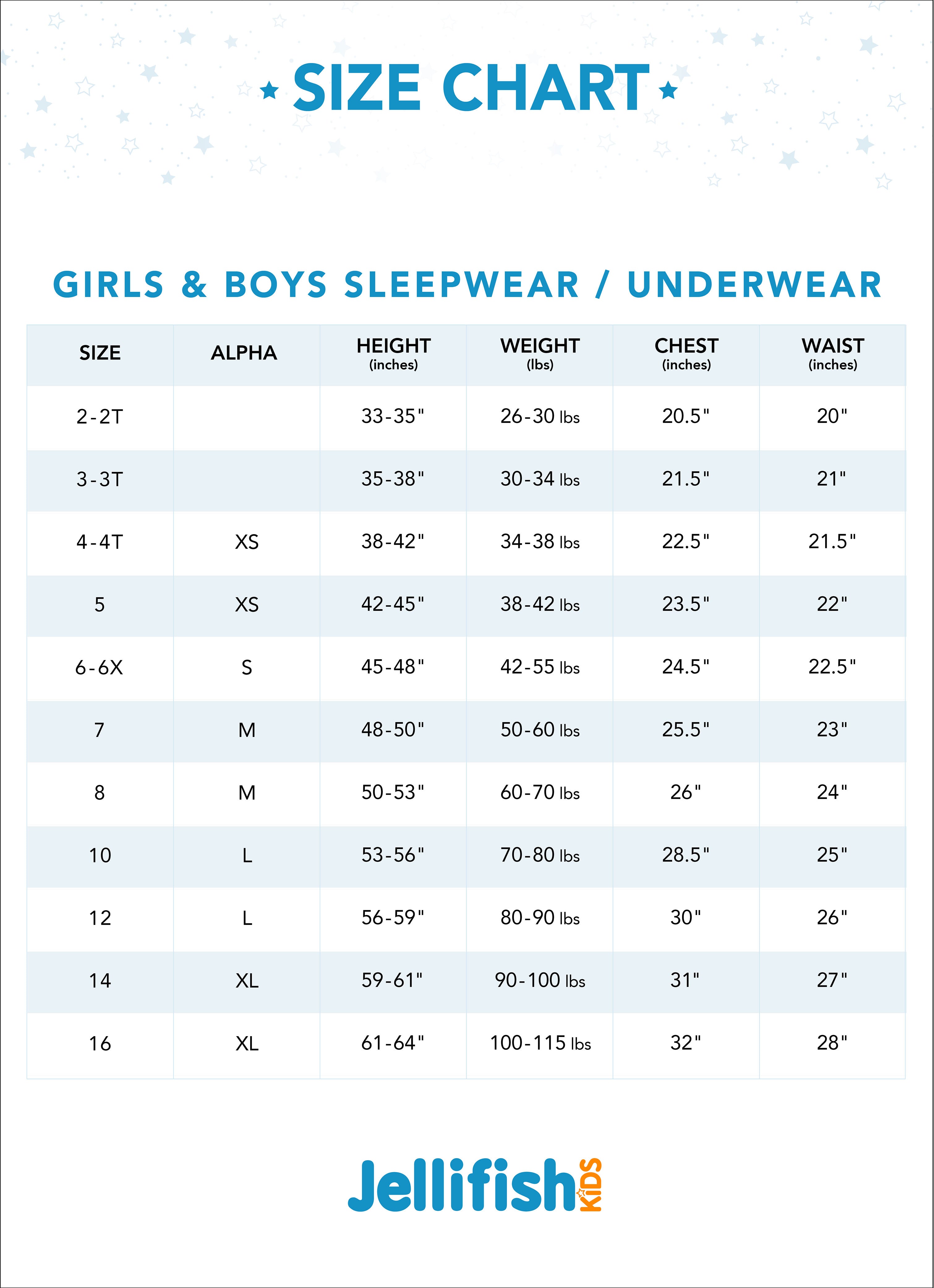 Baby Clothes Size Chart Canada