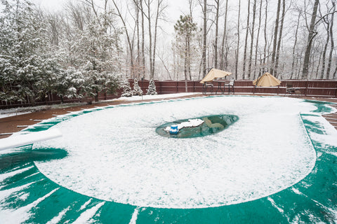 Pool Covered in the Winter