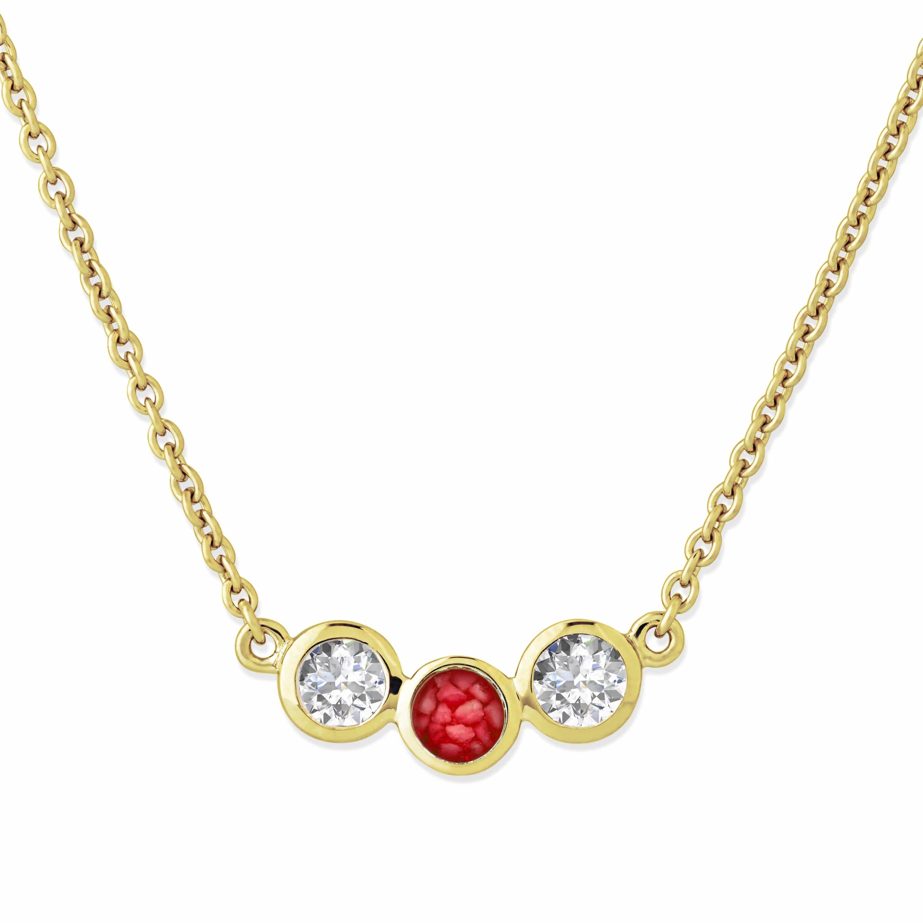 9k Yellow Gold, Red