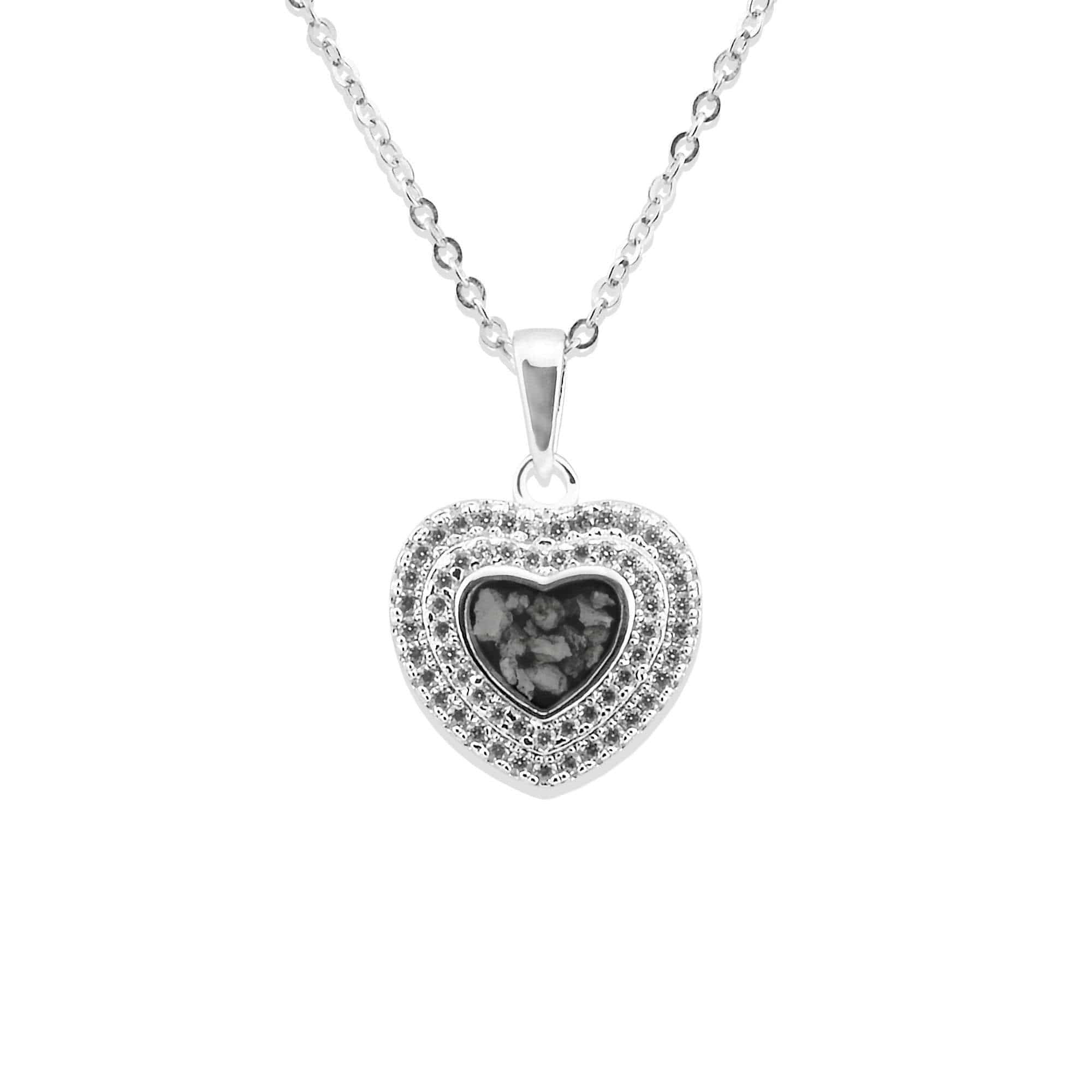 Ladies Cherish Memorial Ashes Pendant with Fine Crystals