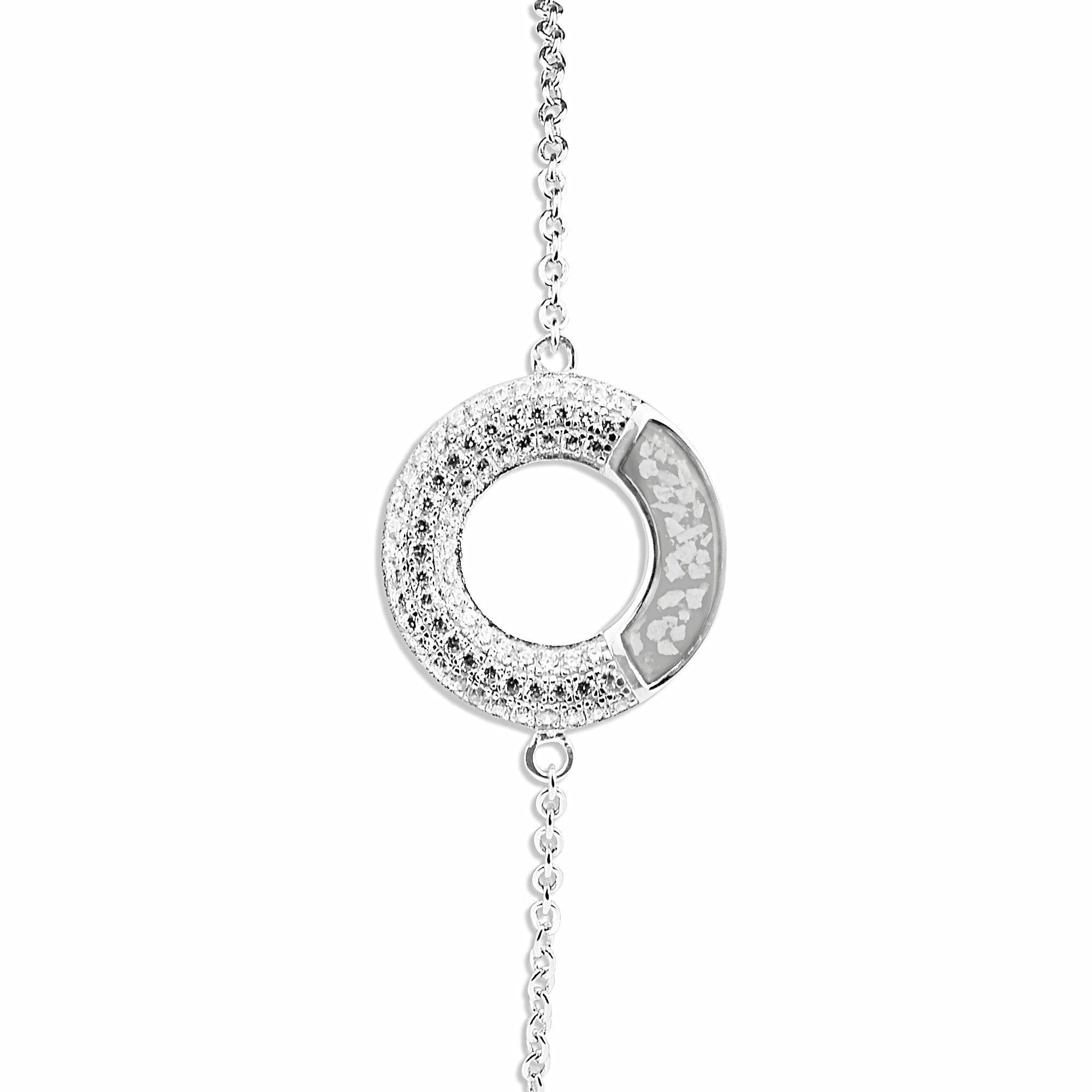 EverWith Ladies Eternal Memorial Ashes Bracelet with Fine Crystals