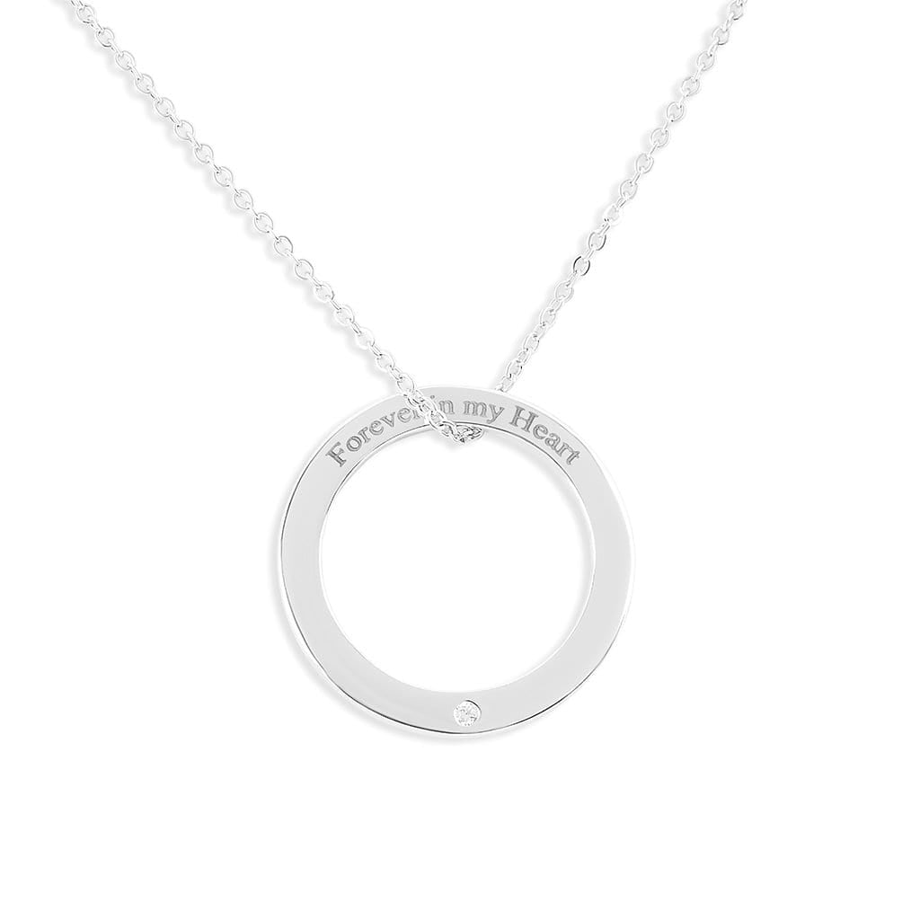 EverWith Engraved Ring Standard Engraving Pendant with Fine Crystal