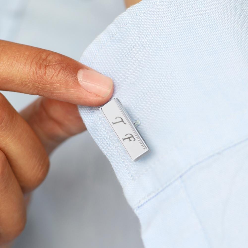 Engraved Bar Standard Engraving Memorial Cufflinks