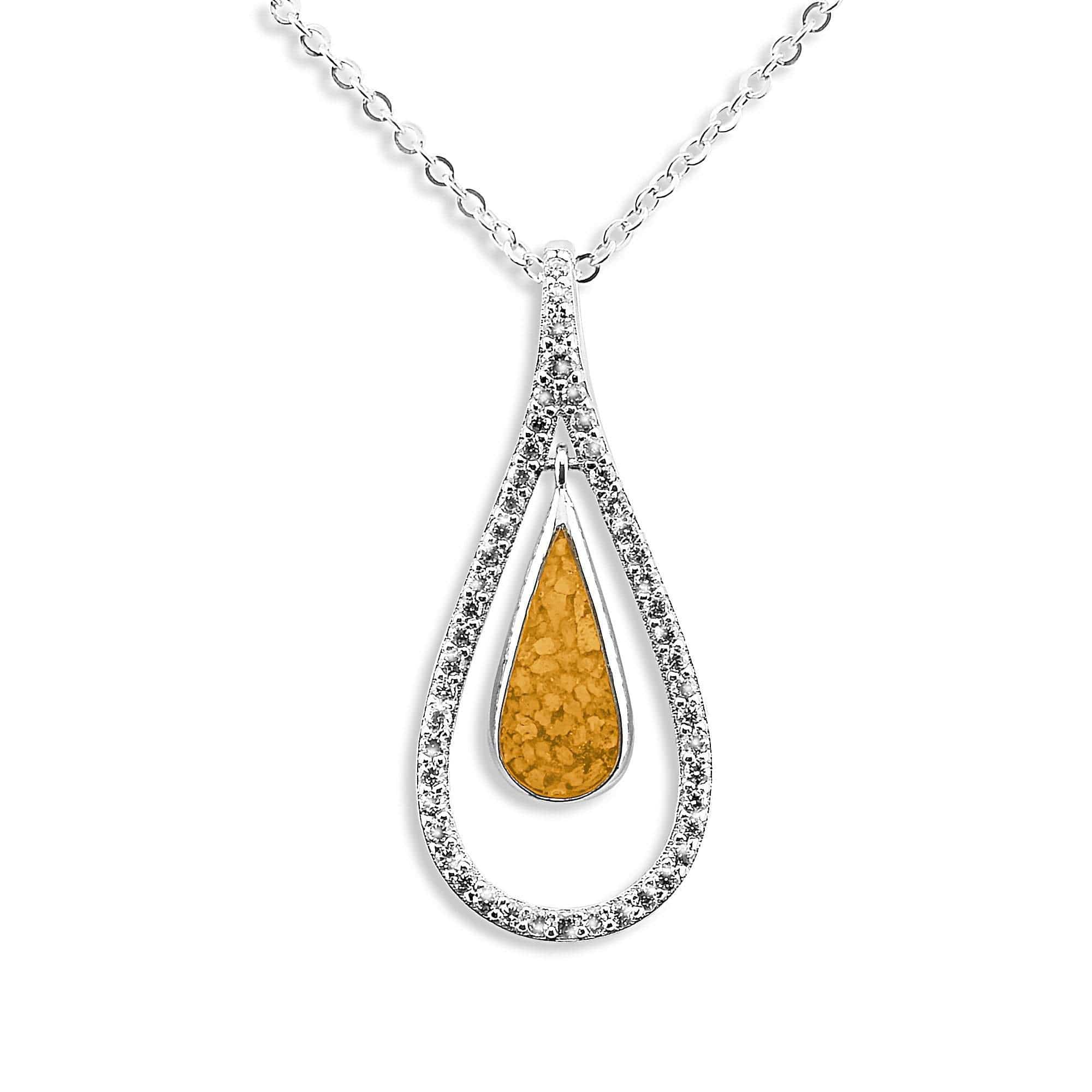 Ladies Teardrop Memorial Ashes Pendant