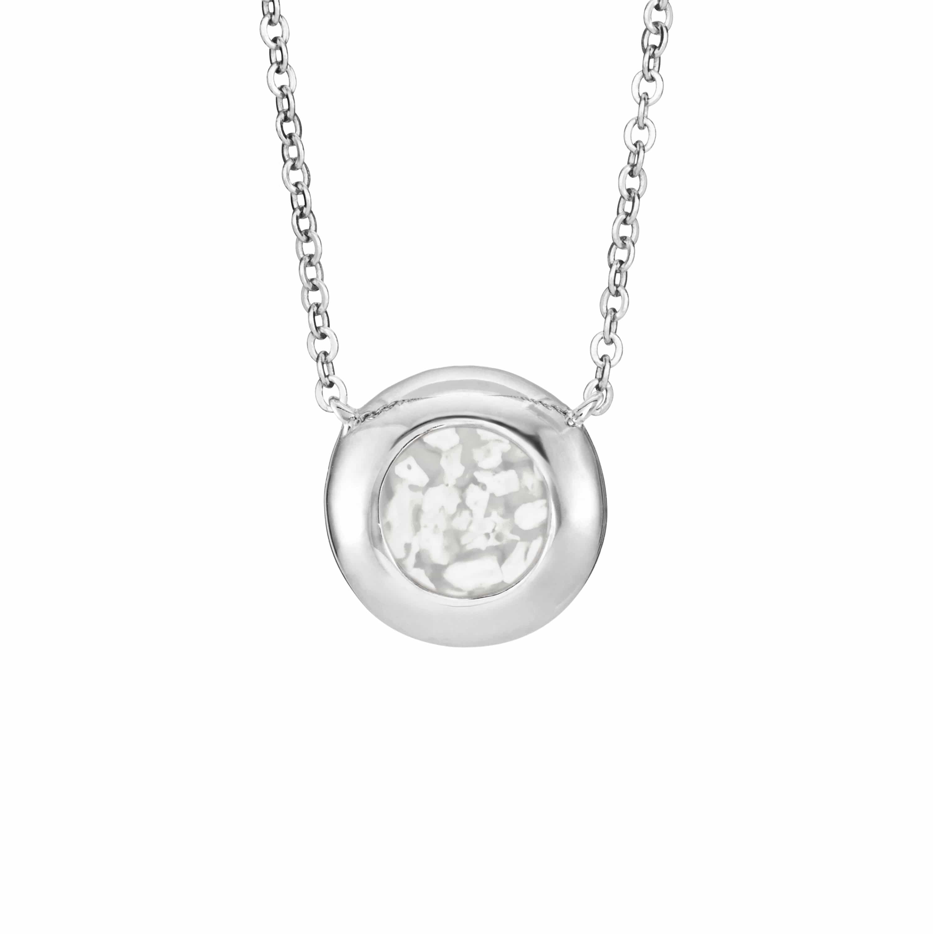 Ladies Rondure Memorial Ashes Necklace