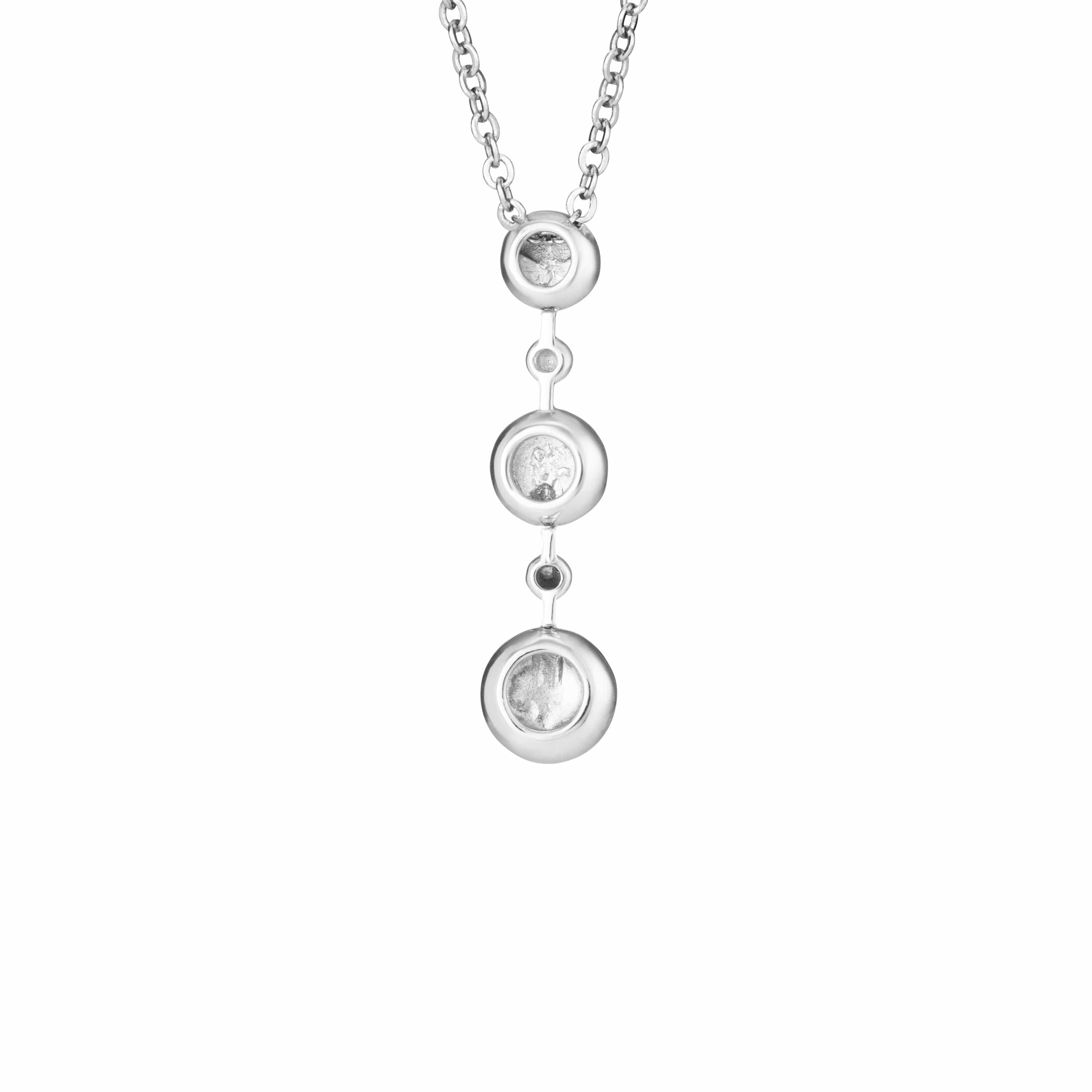 EverWith Ladies Rondure Triple Drop Memorial Ashes Necklace