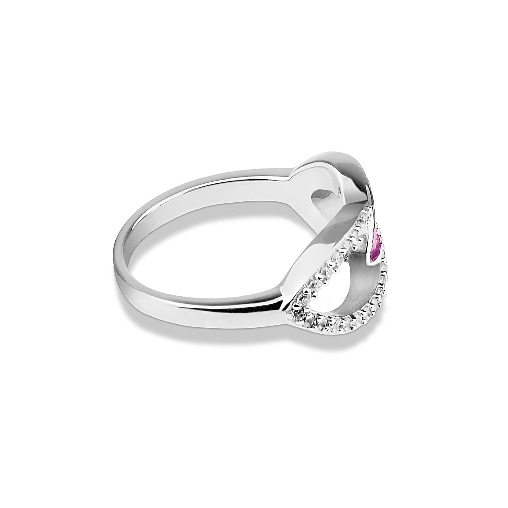 EverWith Ladies Unity Memorial Ashes Ring with Fine Crystals