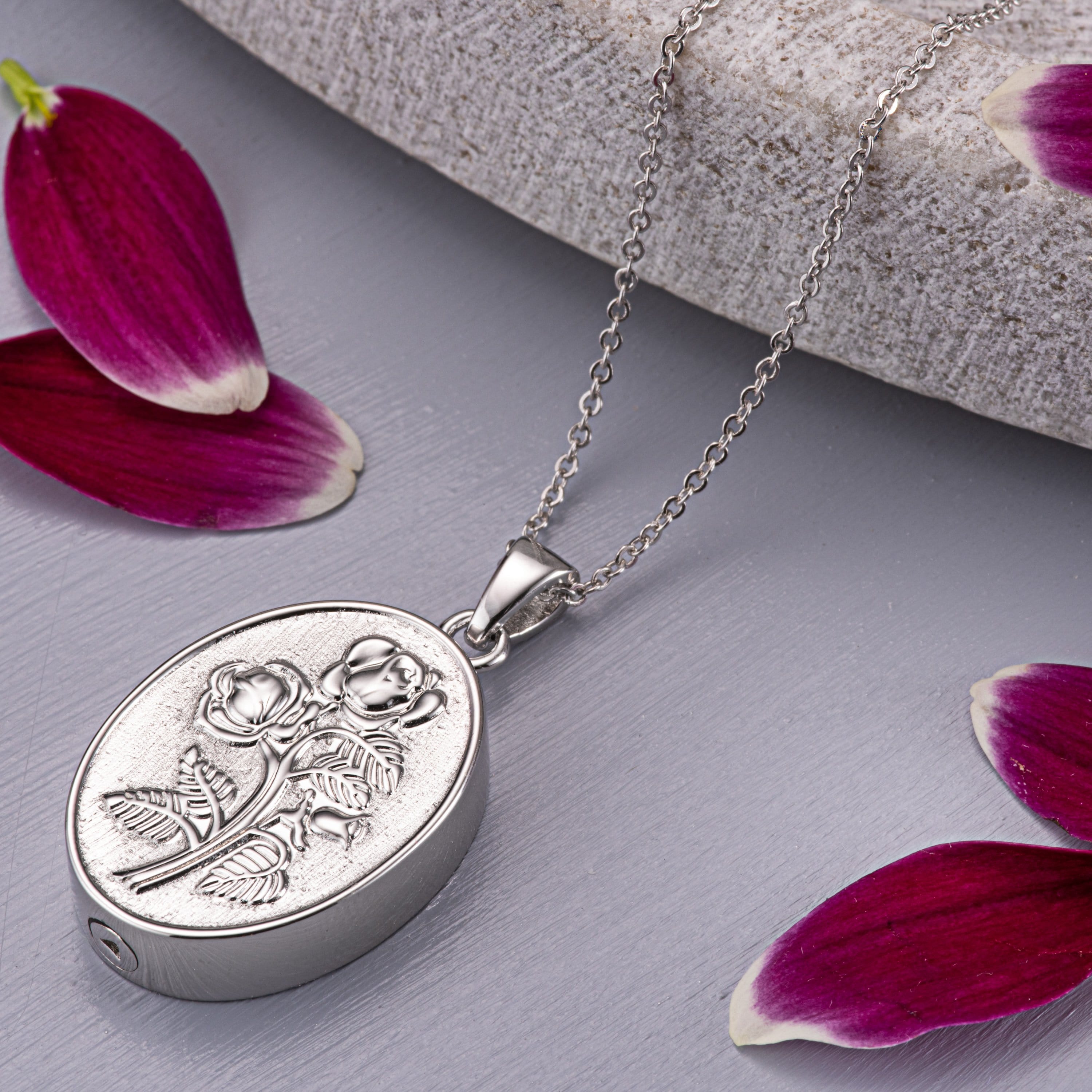 EverWith Self-fill Blossoming Rose Memorial Ashes Pendant