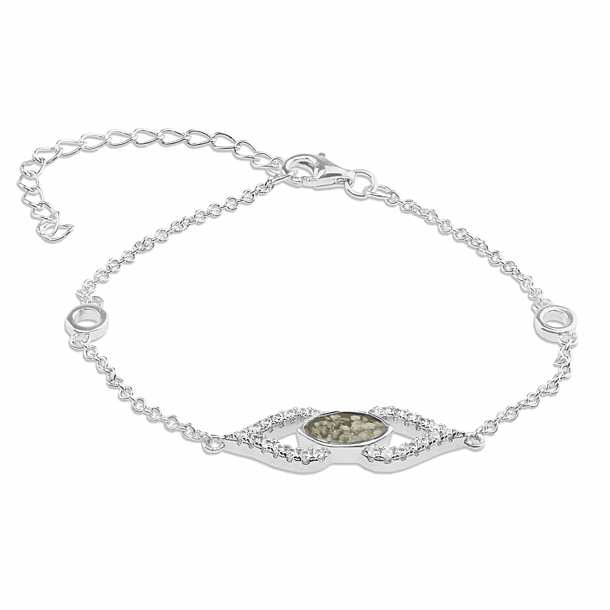 EverWith Ladies Respect Memorial Ashes Bracelet with Fine Crystals
