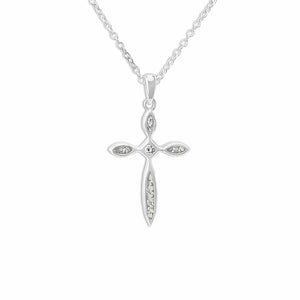 EverWith Unisex Solace Cross Memorial Ashes Pendant with Fine Crystal