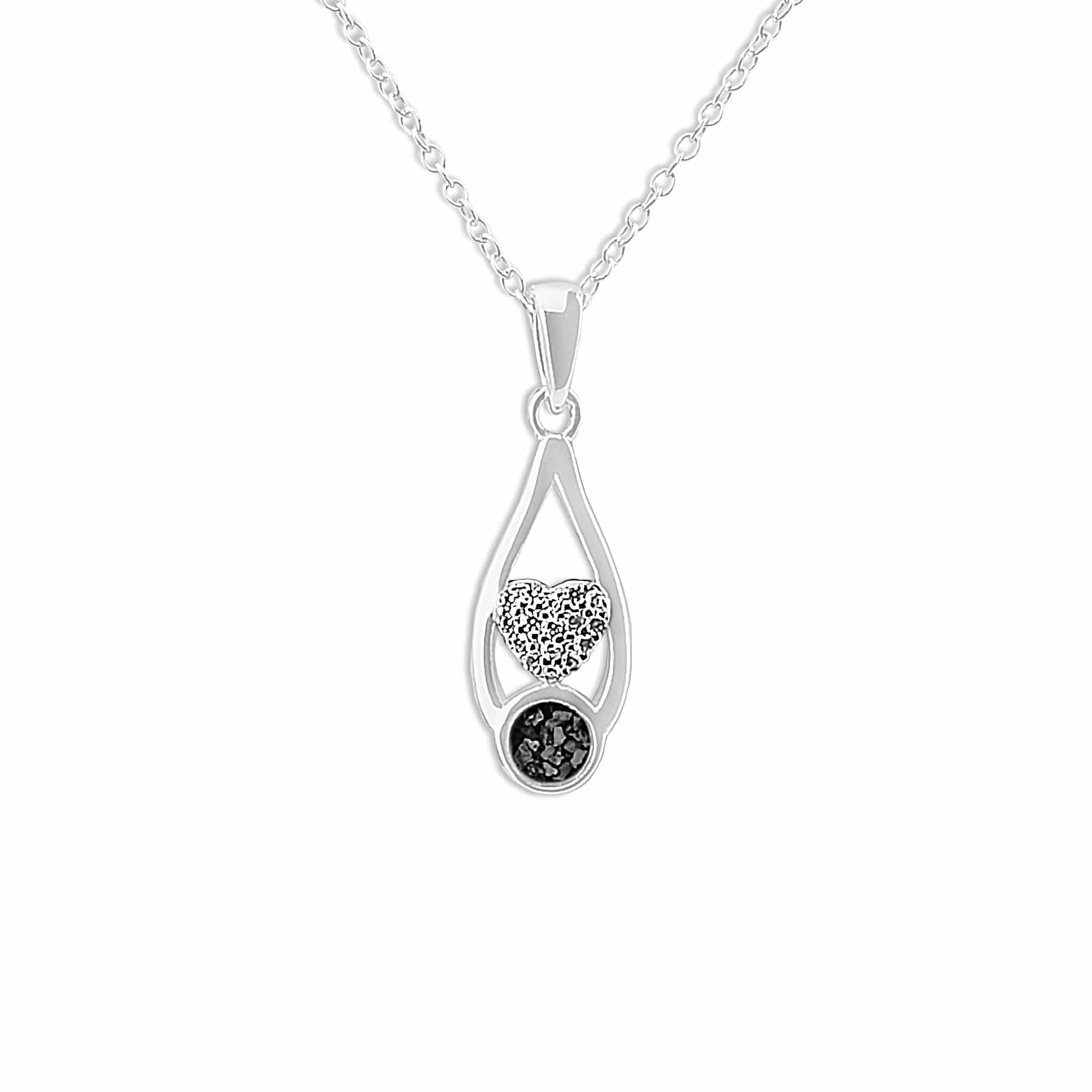 Ladies Protect Memorial Ashes Pendant with Fine Crystals