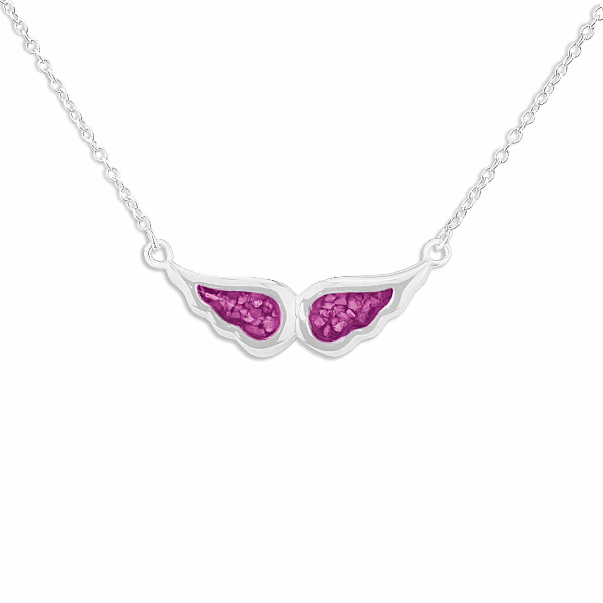 Ladies Angel Wings Memorial Ashes Necklace
