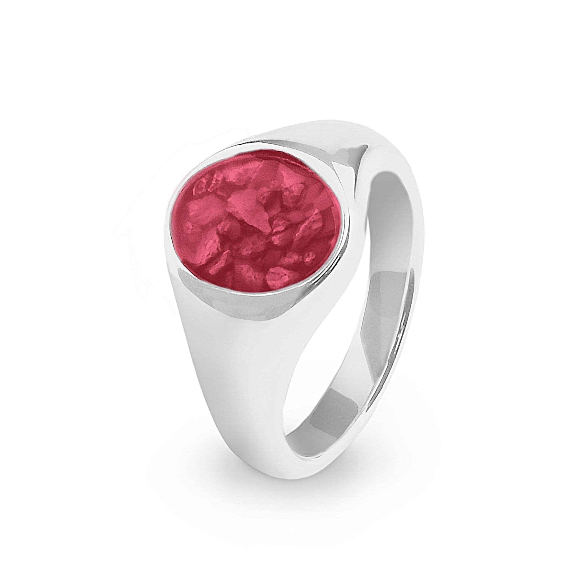 Unisex Shield Memorial Ashes Ring
