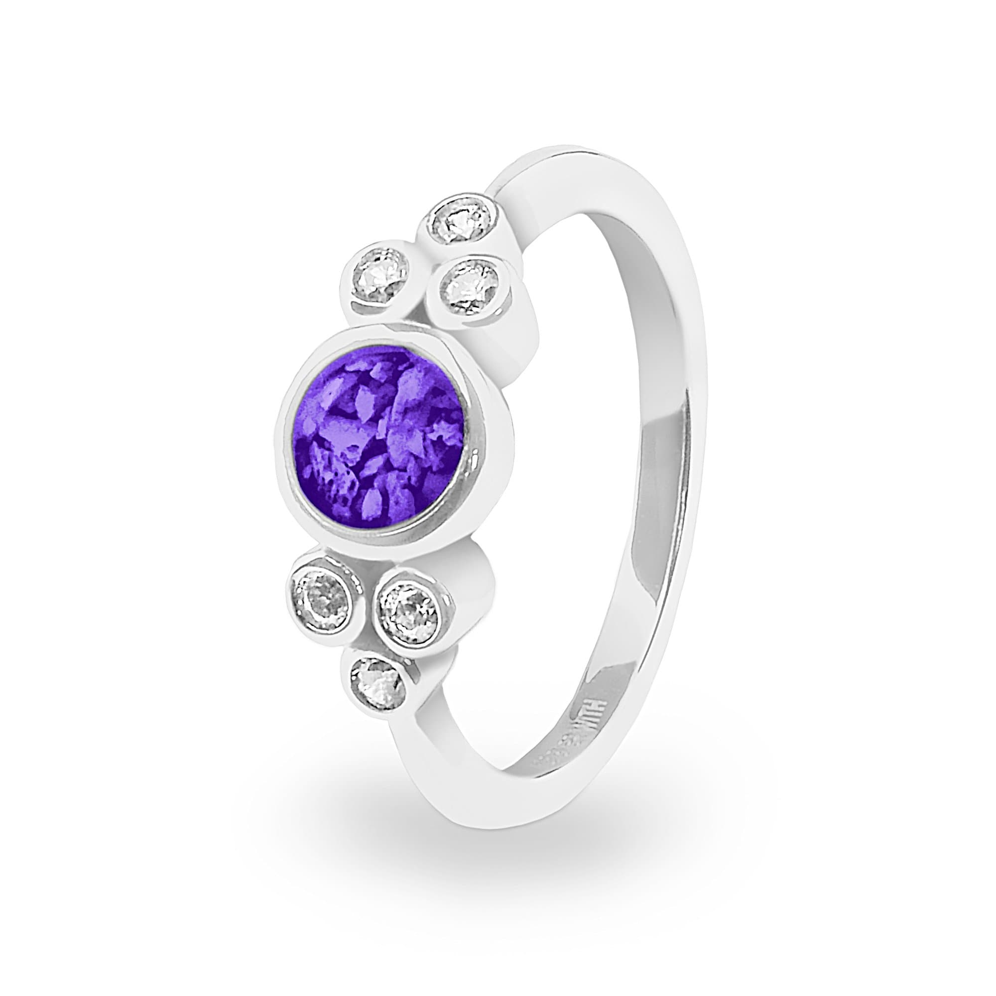 Ladies Praise Memorial Ashes Ring with Fine Crystals