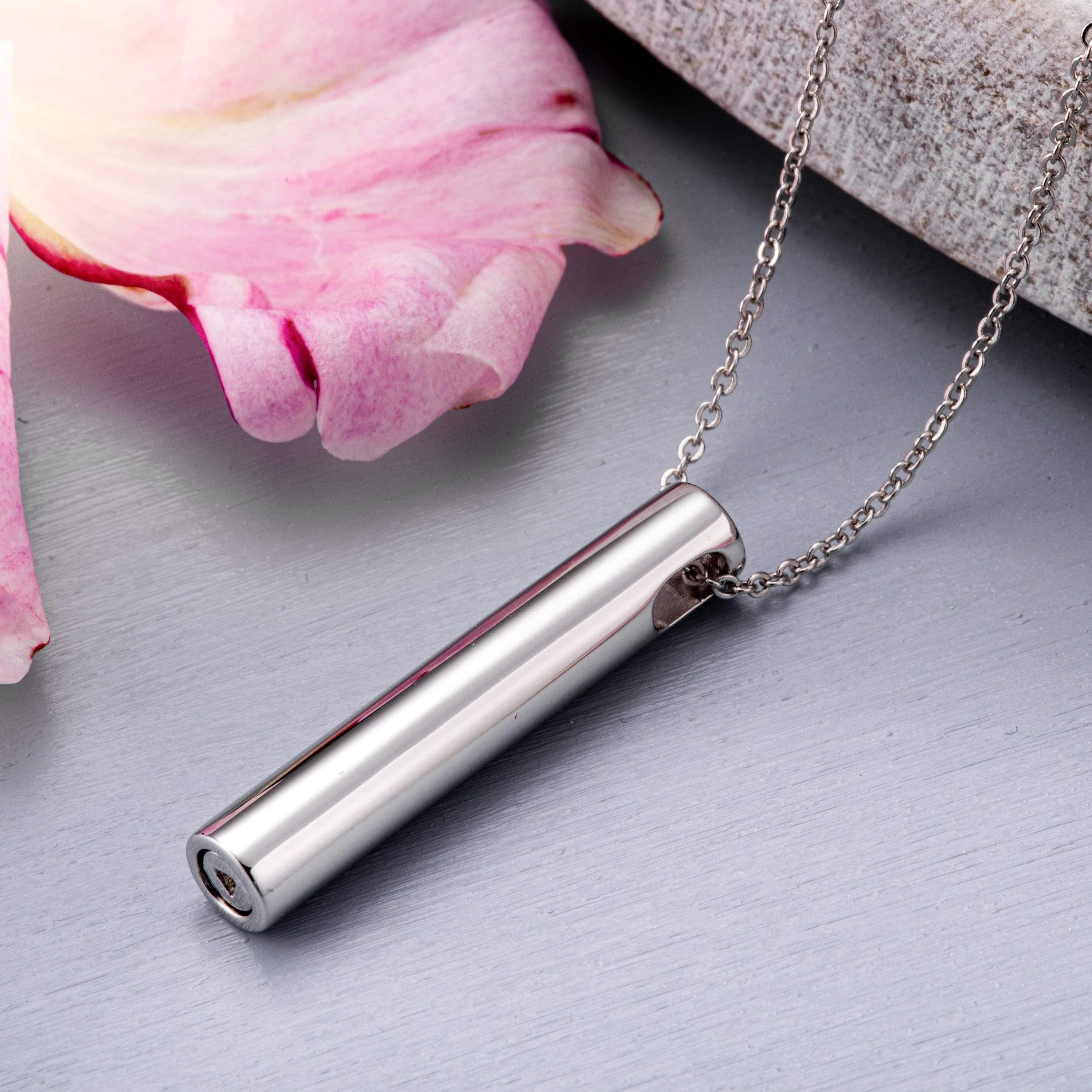 Self-fill Traditional Cylinder Memorial Ashes Pendant - Celebration of ...