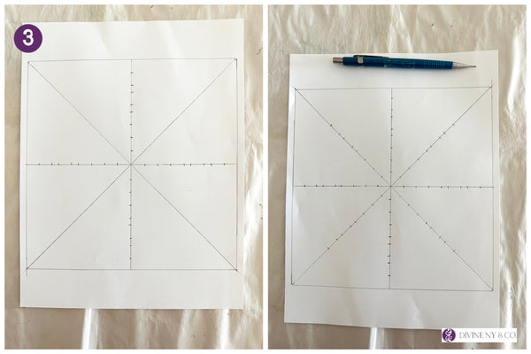 Drawing mandalas - draw in the diagonal lines
