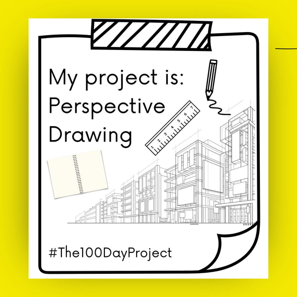 My project for #The100DayProject 2024 challenge is perspective drawing