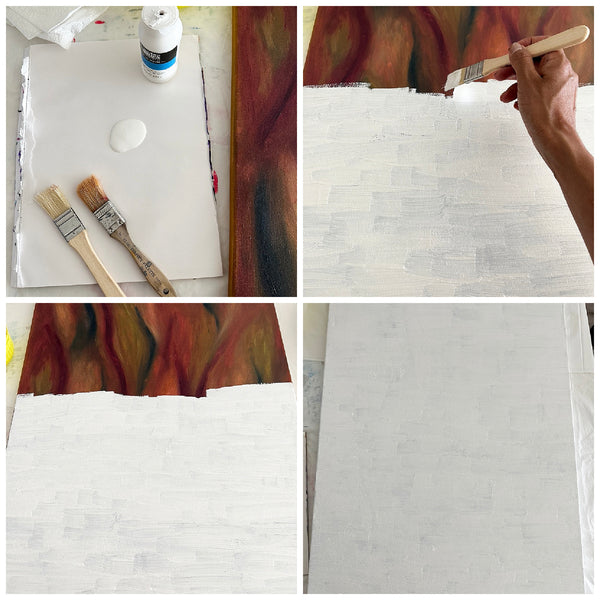 How to repurpose old stretched art canvases